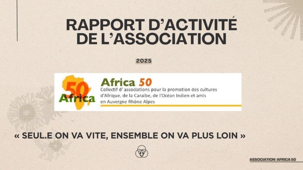 Page de garde Rapport Activités 2025 Africa50 Lyon